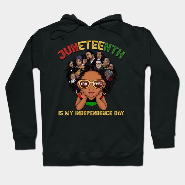 Juneteenth 1865 Juneteenth Is My Independence Day Women Kid Hoodie by Sandra Holloman